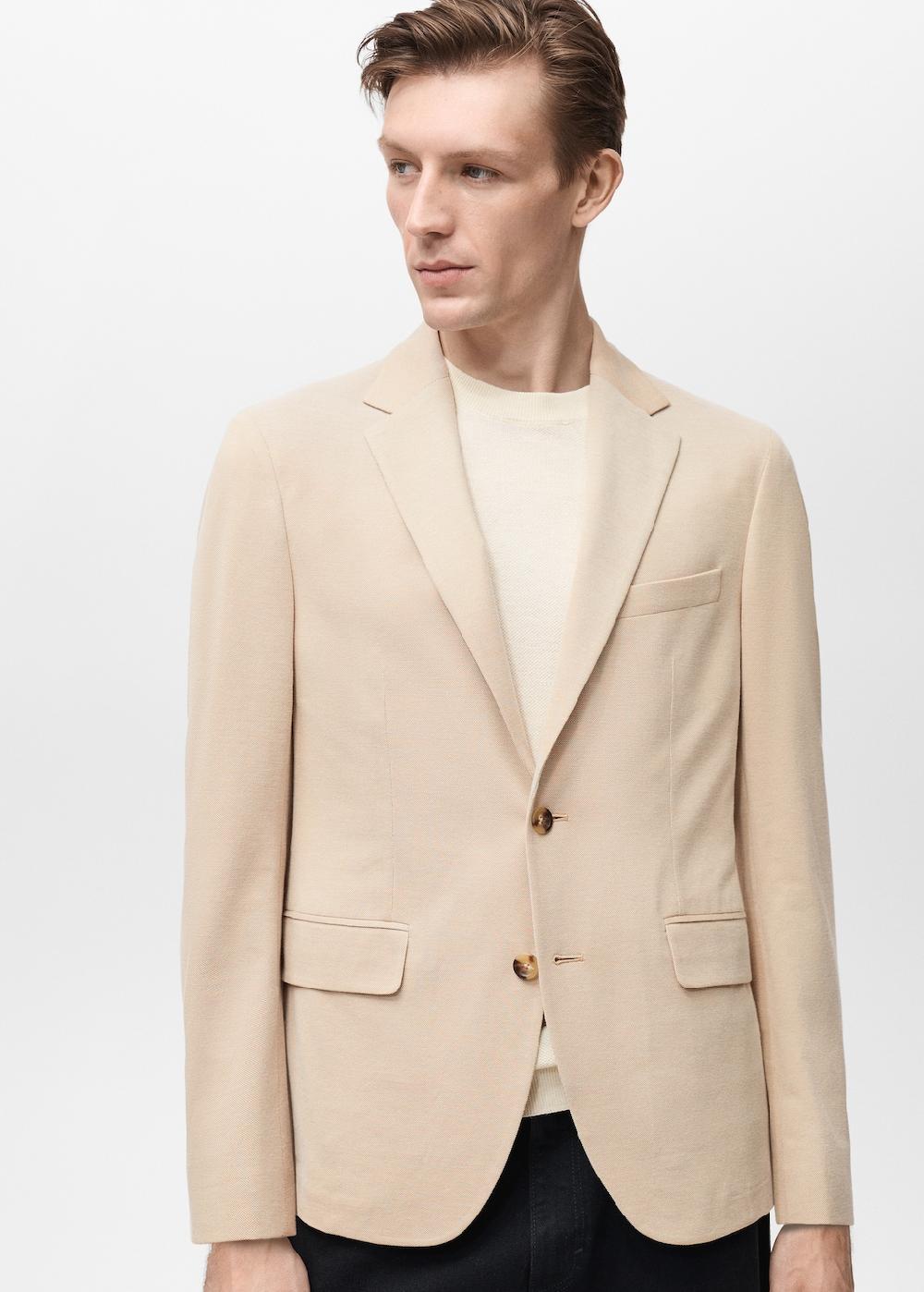 Mango Americana slim fit algodón