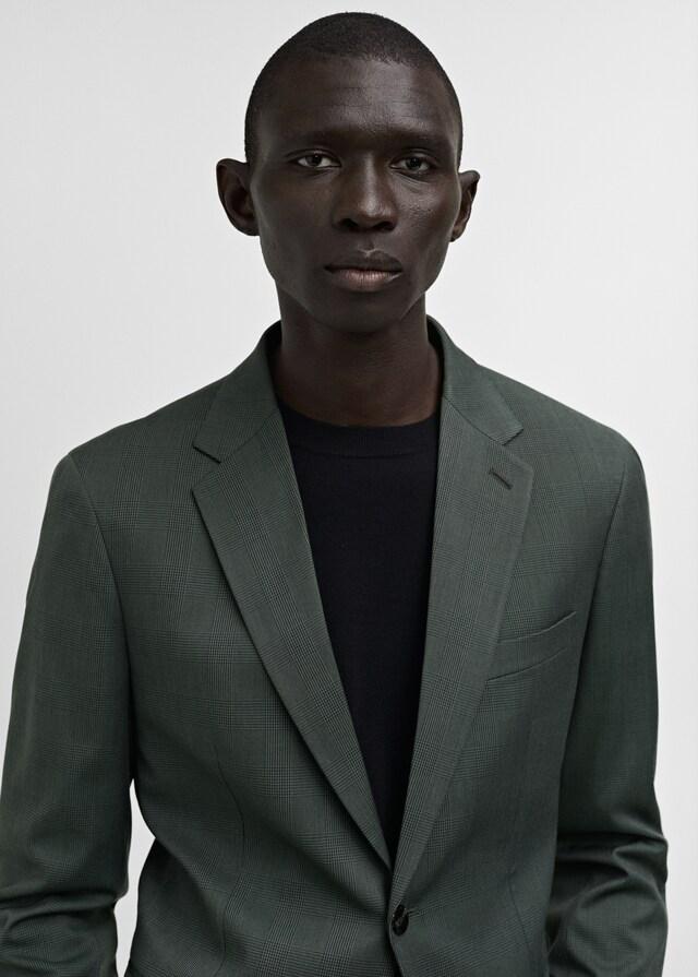 Mango Americana Traje Milán Cuadro Gales