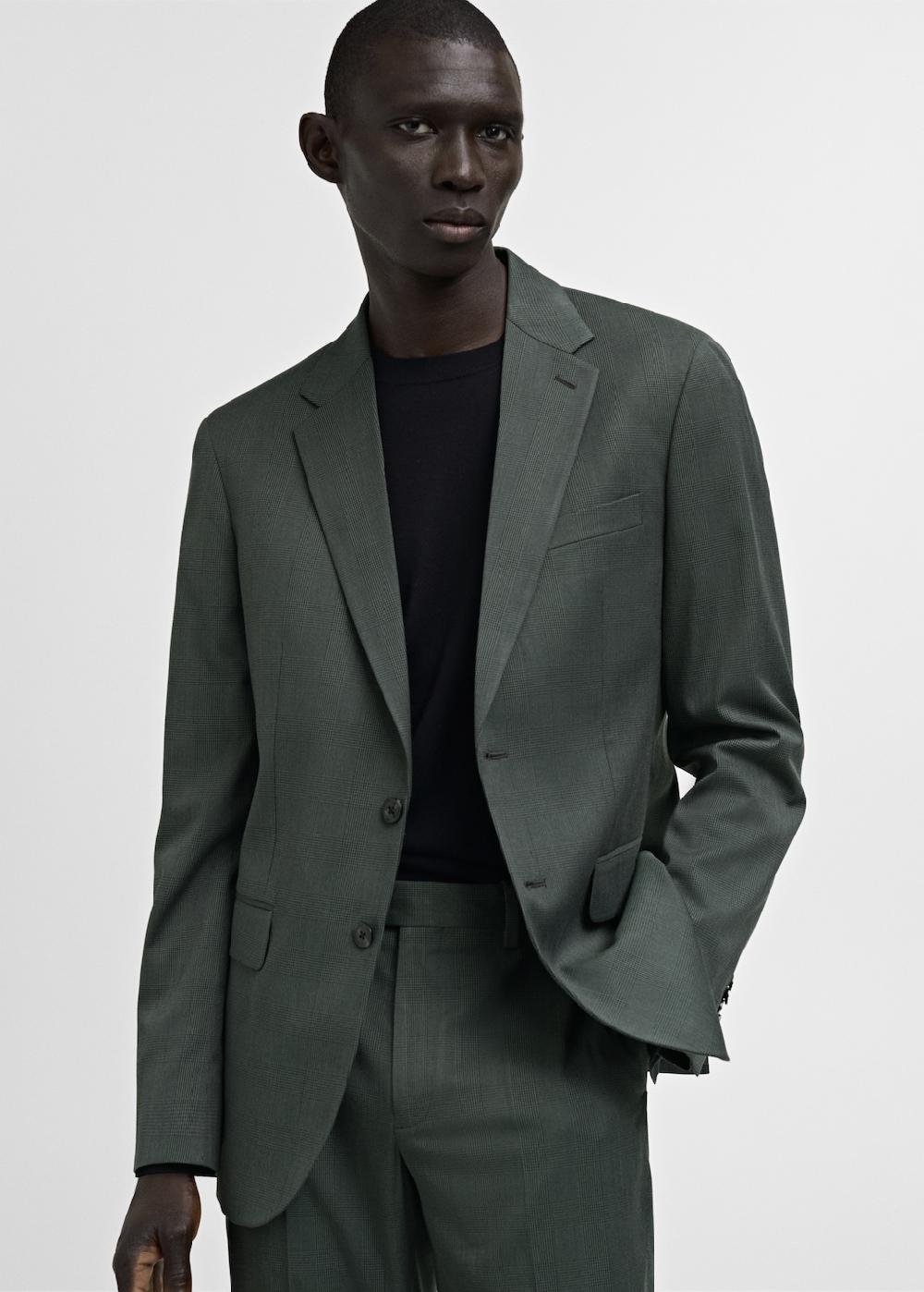 Mango Americana traje Milán cuadro Gales