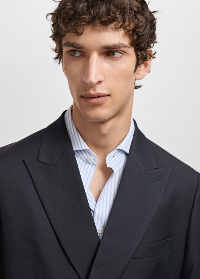 Mango Americana Traje Mónaco Cruzada Slim Fit