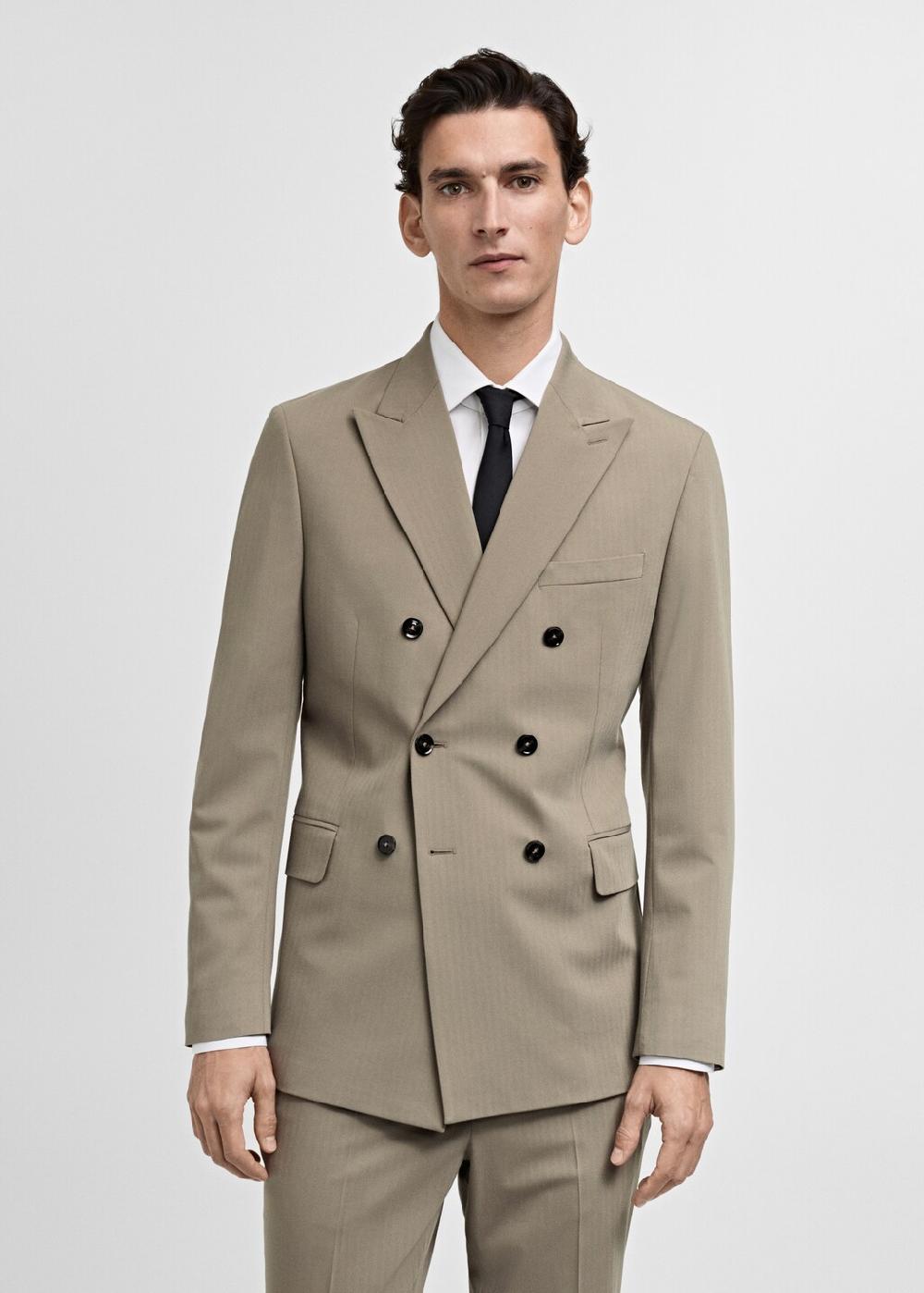 Mango Americana traje Mónaco cruzada slim fit