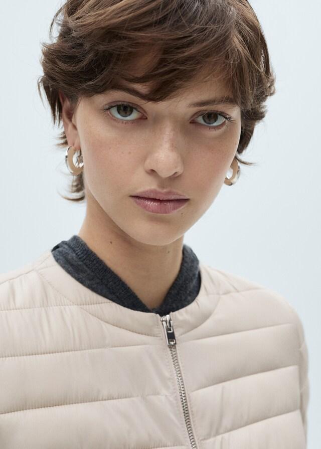 Mango Anorak Corto Acolchado Bolsillos