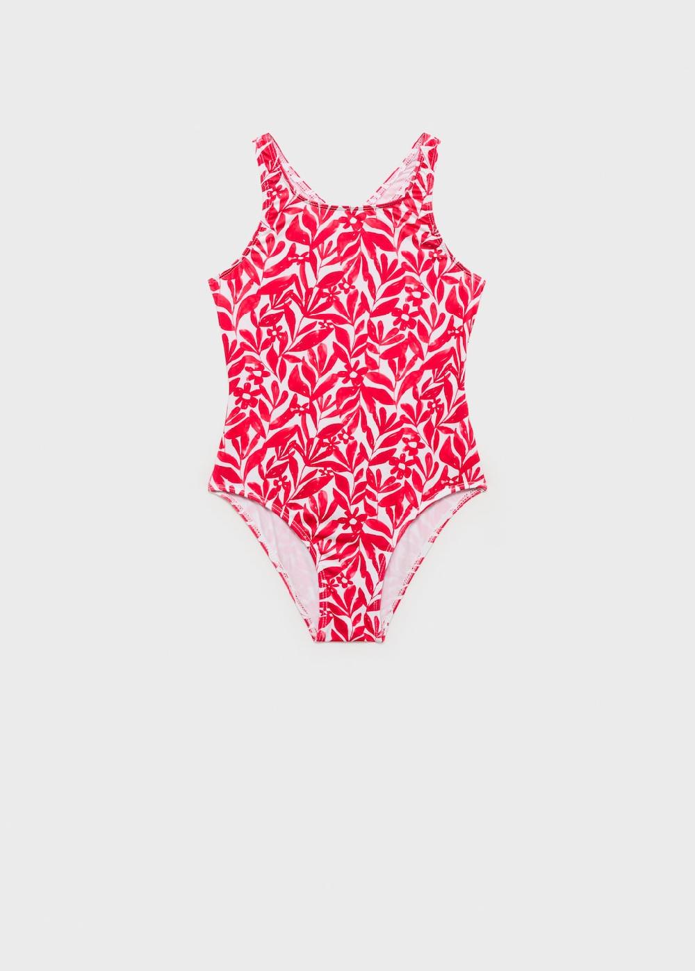 Mango Bañador estampado espalda cruzada