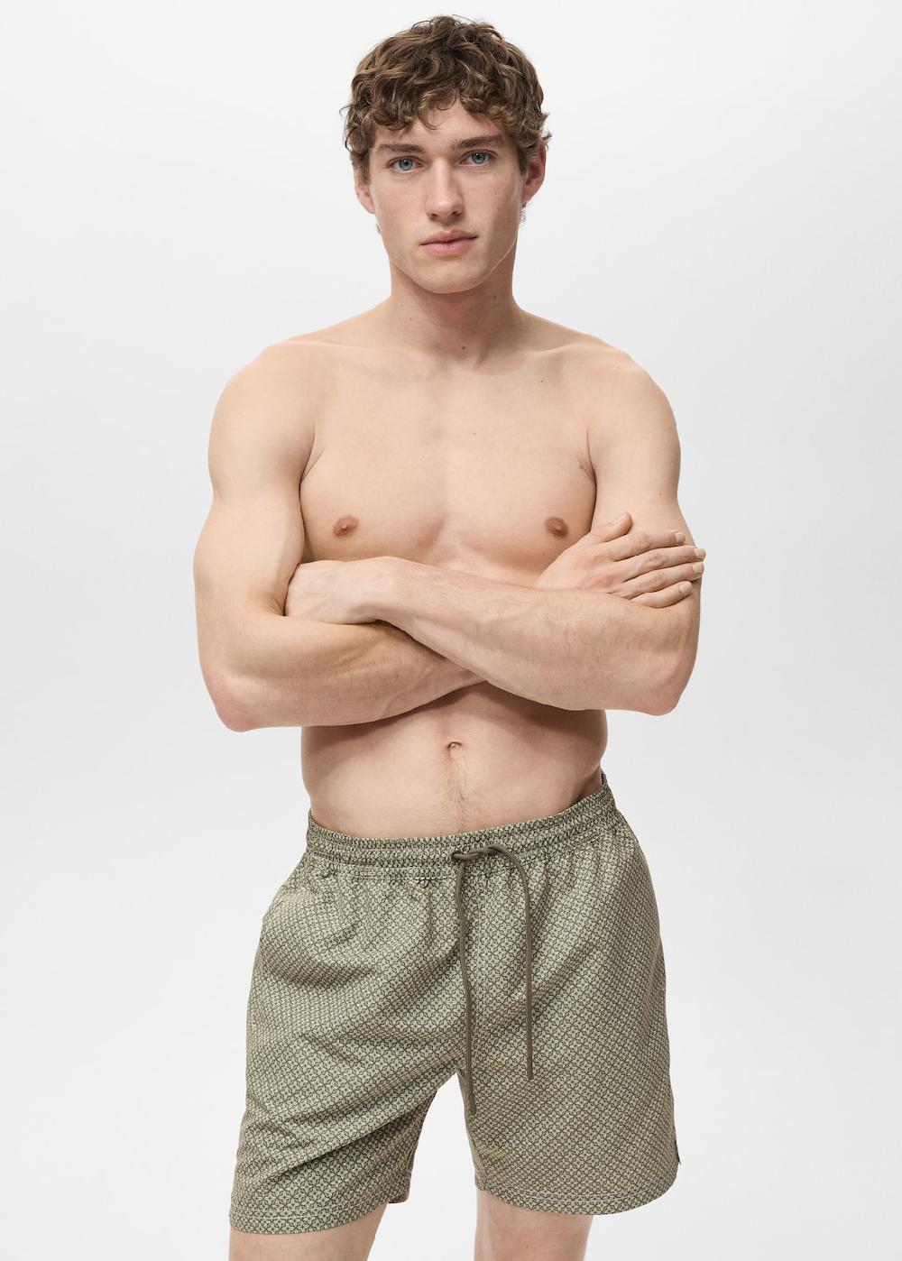 Mango Bañador estampado geométrico