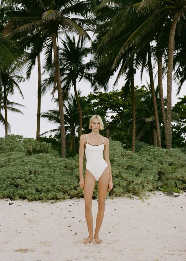 Mango Bañador Ribetes Contraste