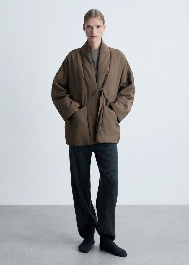 Mango Bata Acolchada Bolsillos