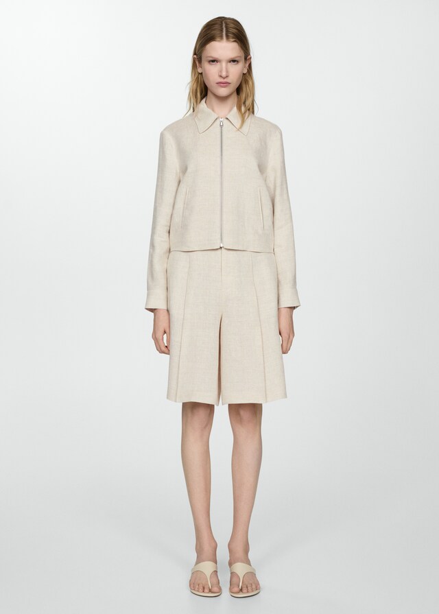 Mango Bermudas 100% Lino