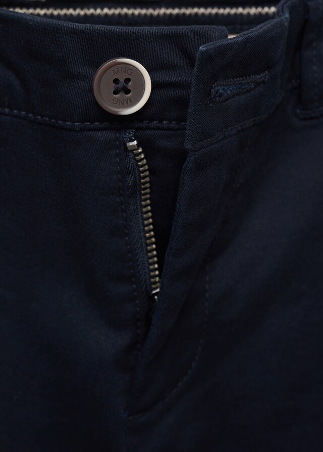 Mango Bermudas Estilo Chino Algodón