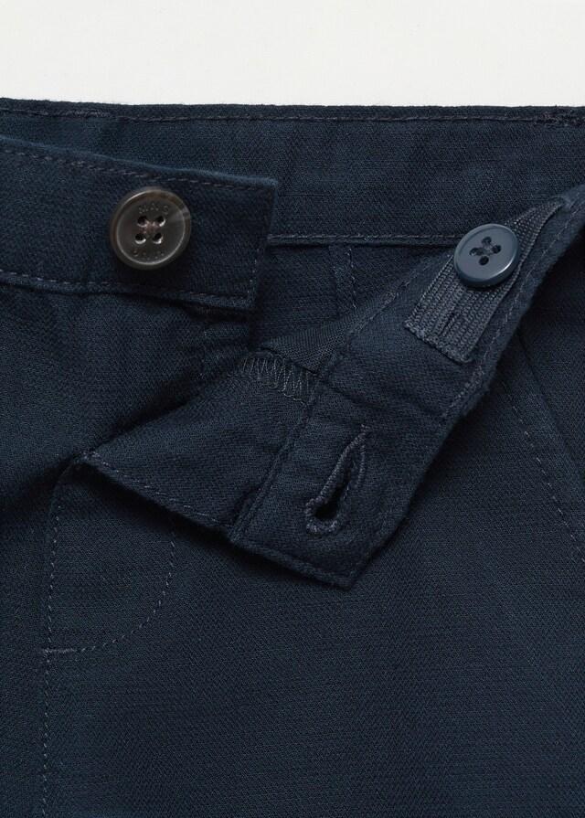 Mango Bermudas Lino Algodón