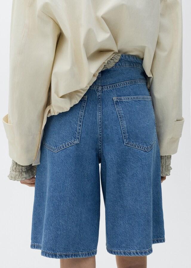 Mango Bermudas Wideleg Pinzas