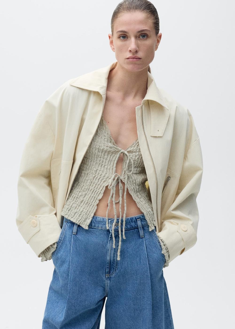 Mango Bermudas wideleg pinzas