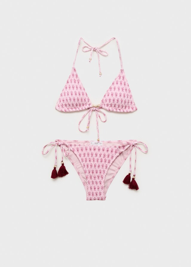 Mango Bikini Estampado Pompones