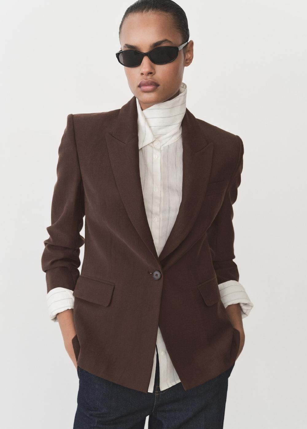 Mango Blazer lyocell entallada