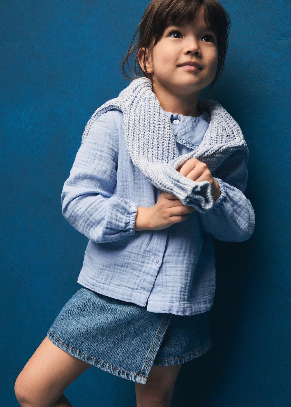 Mango Blusa algodón bambula