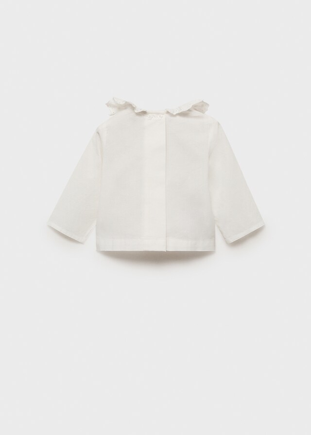 Mango Blusa Algodón Cuello Babydoll