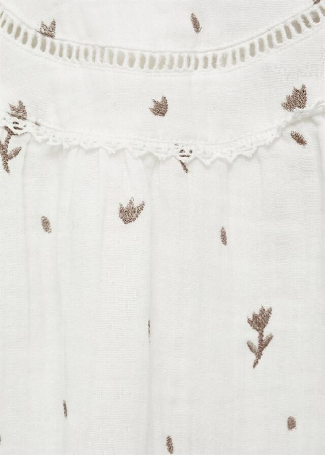 Mango Blusa Bordado Floral