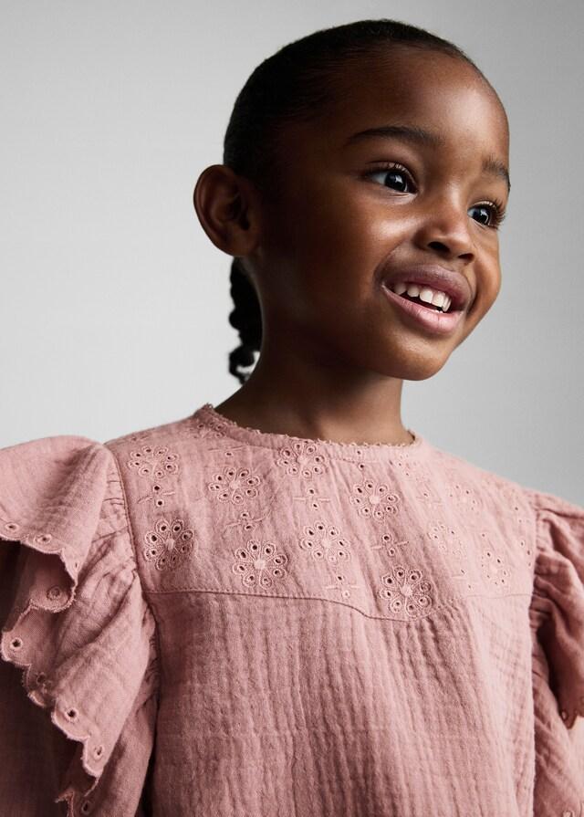 Mango Blusa Bordado Inglés