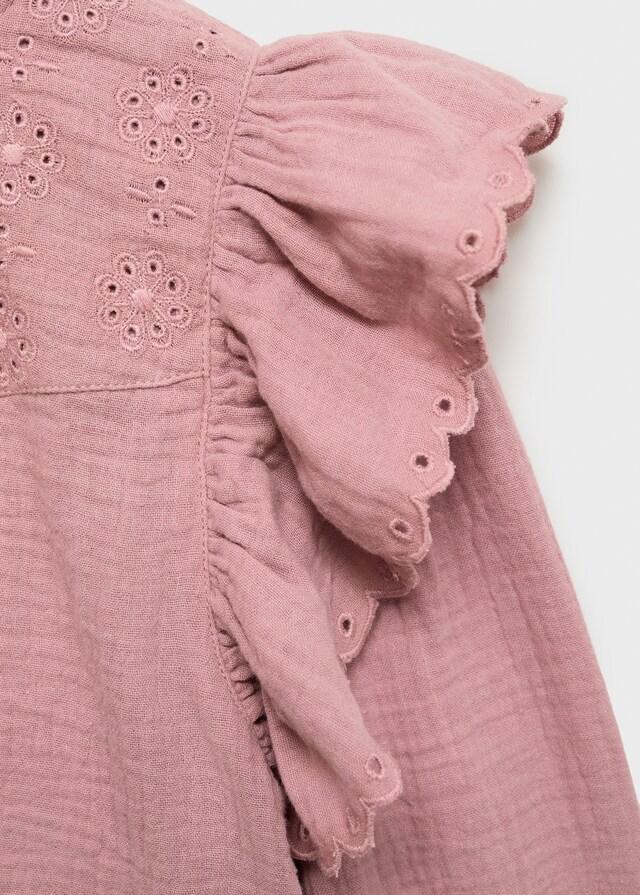 Mango Blusa Bordado Inglés
