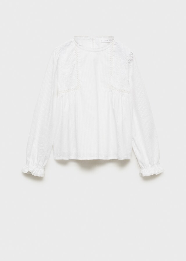 Mango Blusa Detalles Bordados