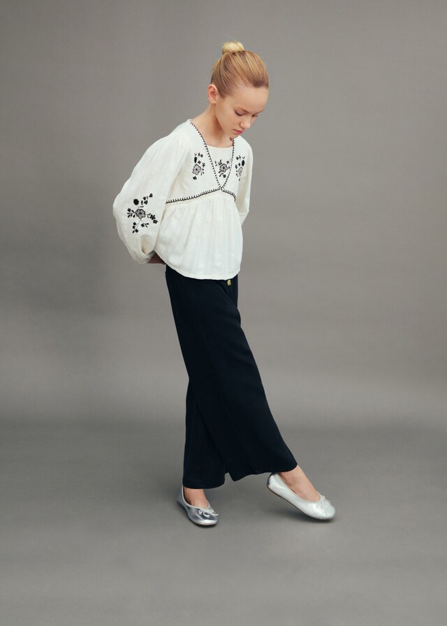 Mango Blusa Detalles Bordados