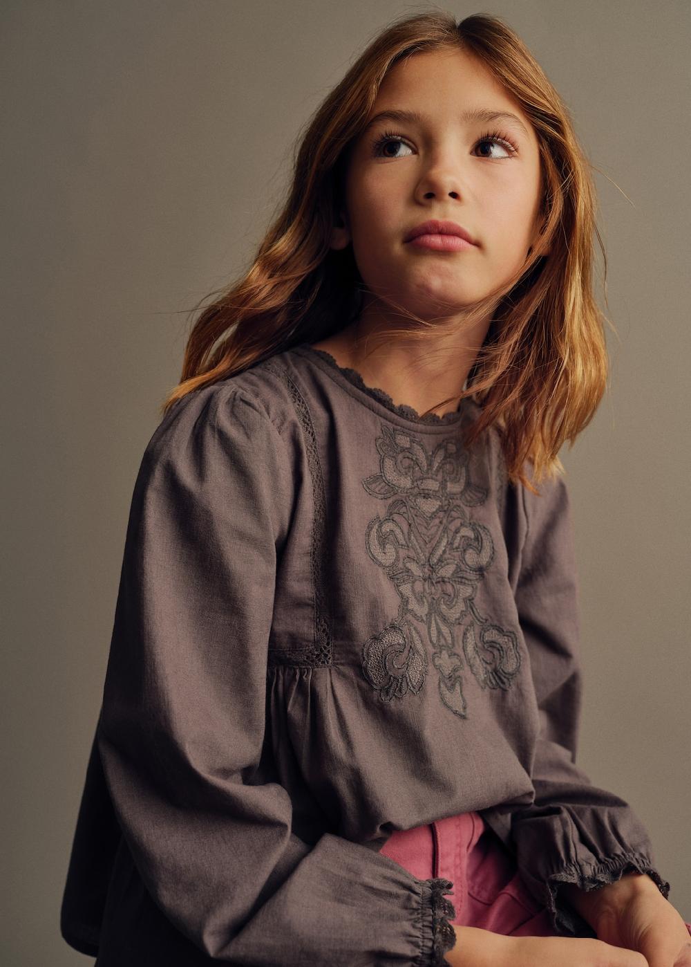 Mango Blusa detalles bordados