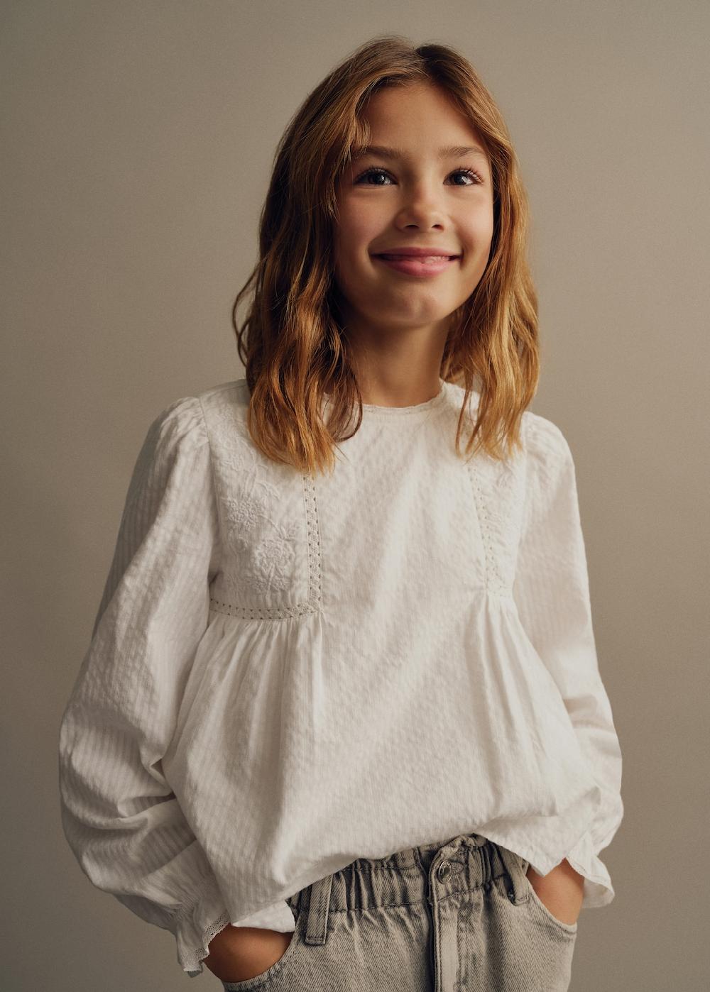 Mango Blusa detalles bordados