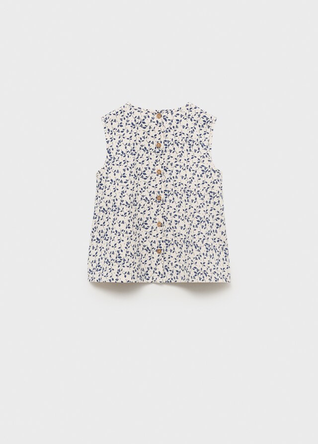 Mango Blusa Estampada Sin Mangas