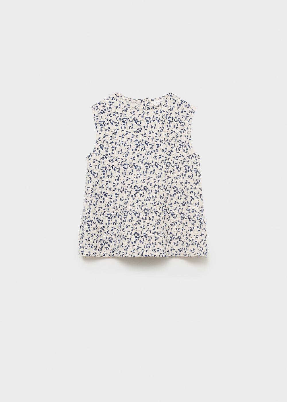 Mango Blusa estampada sin mangas