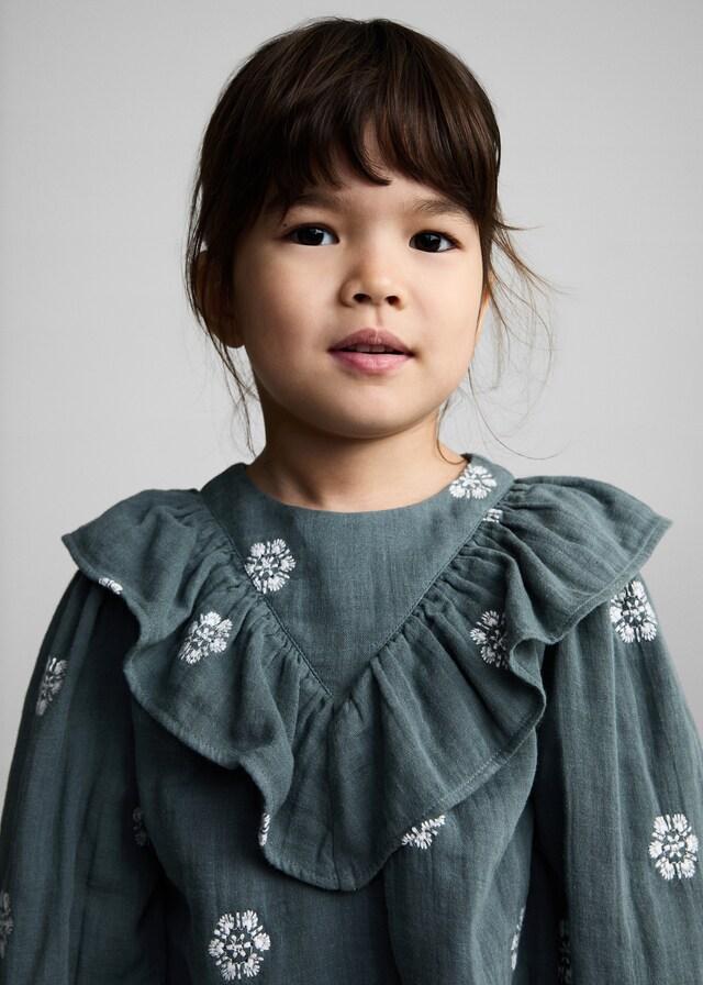 Mango Blusa Estampada Volantes