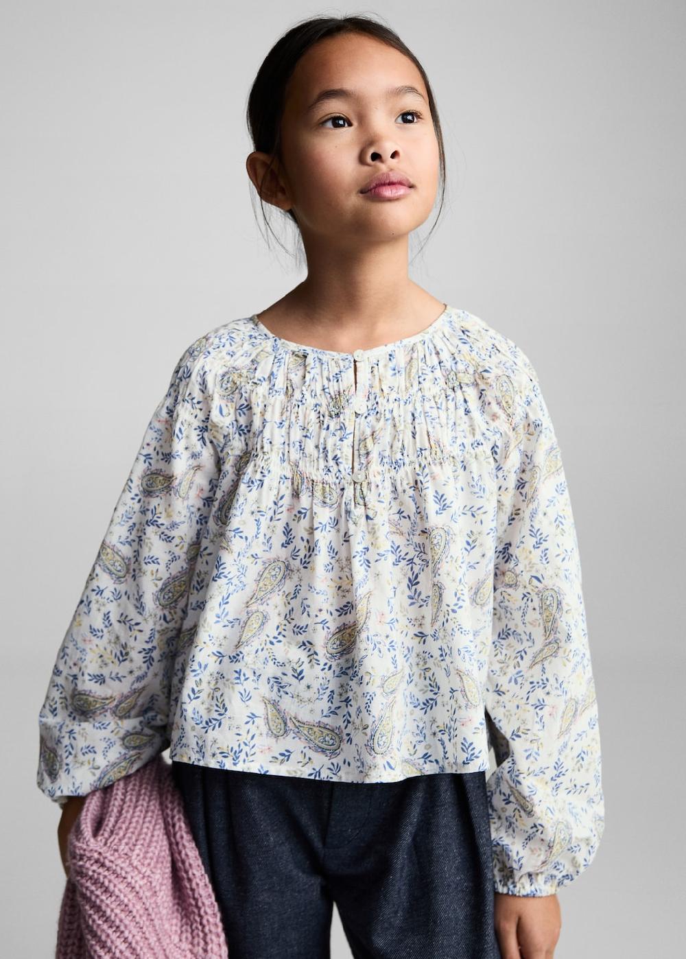 Mango Blusa estampado paisley