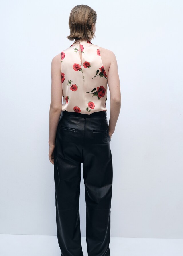 Mango Blusa Satinada Floral