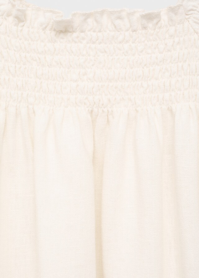 Mango Blusa Volantes Lino