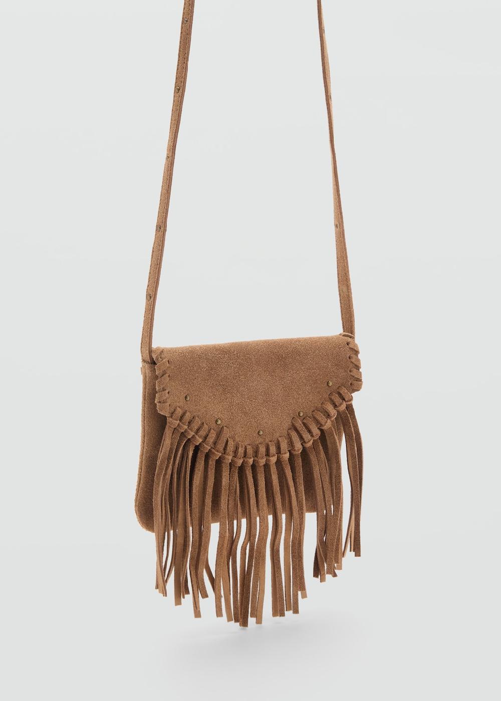 Mango Bolso piel flecos