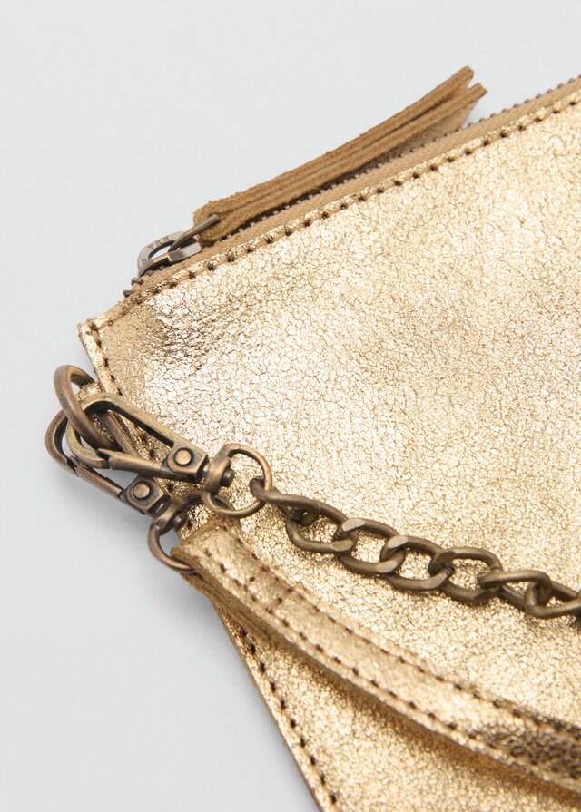 Mango Bolso Piel Metalizado