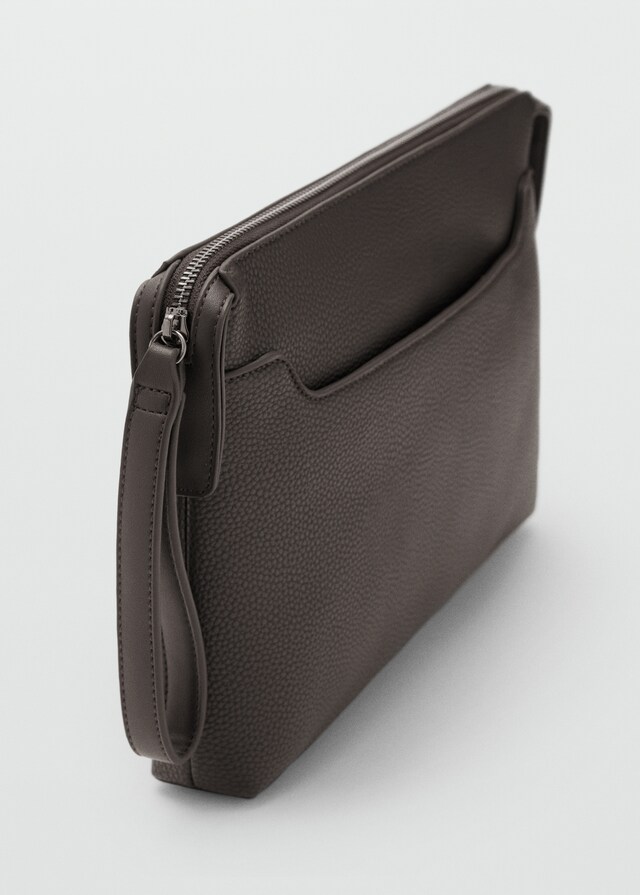 Mango Bolso Sobre Abatanado