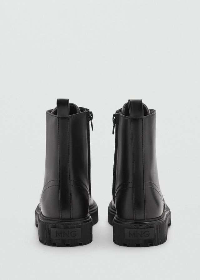 Mango Botín Piel Cordones