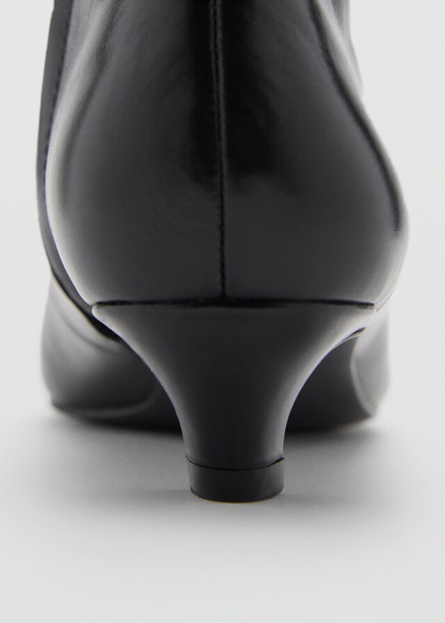 Mango Botín Piel Tacón Kitten