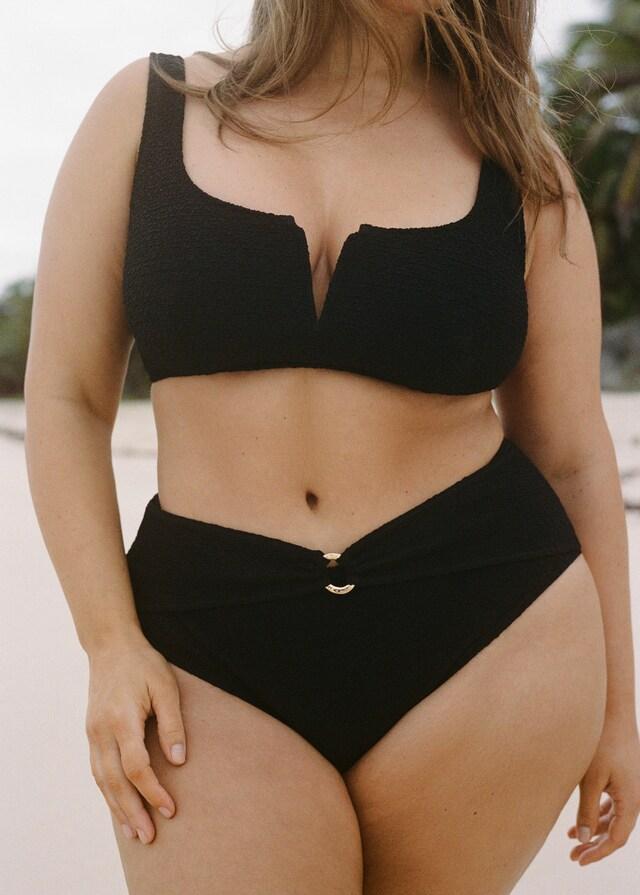 Mango Braguita Bikini Tiro Alto Efecto Toalla