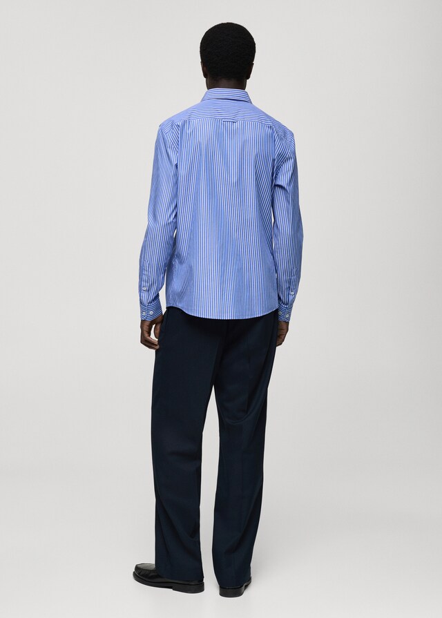 Mango Camisa 100% Algodón Rayas Regular Fit