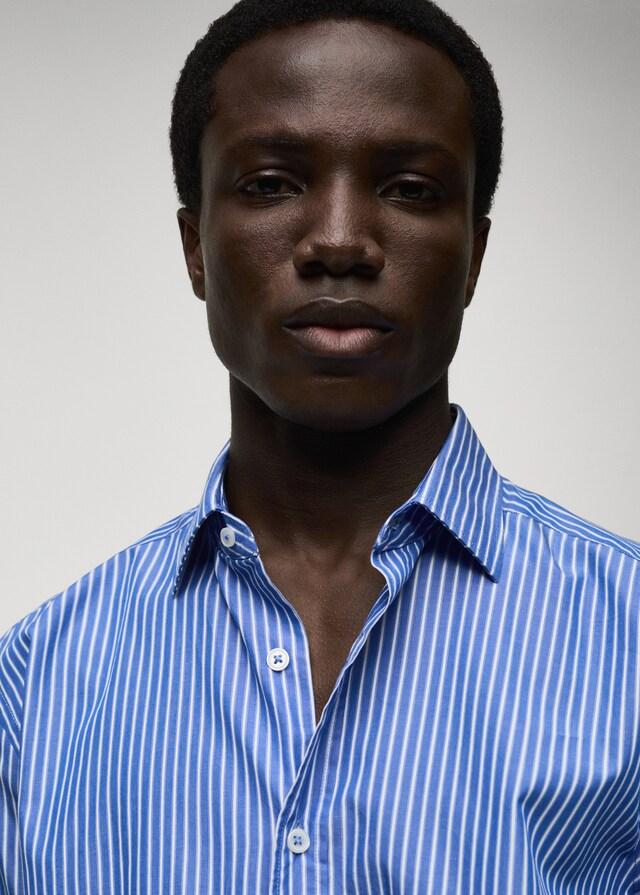 Mango Camisa 100% Algodón Rayas Regular Fit