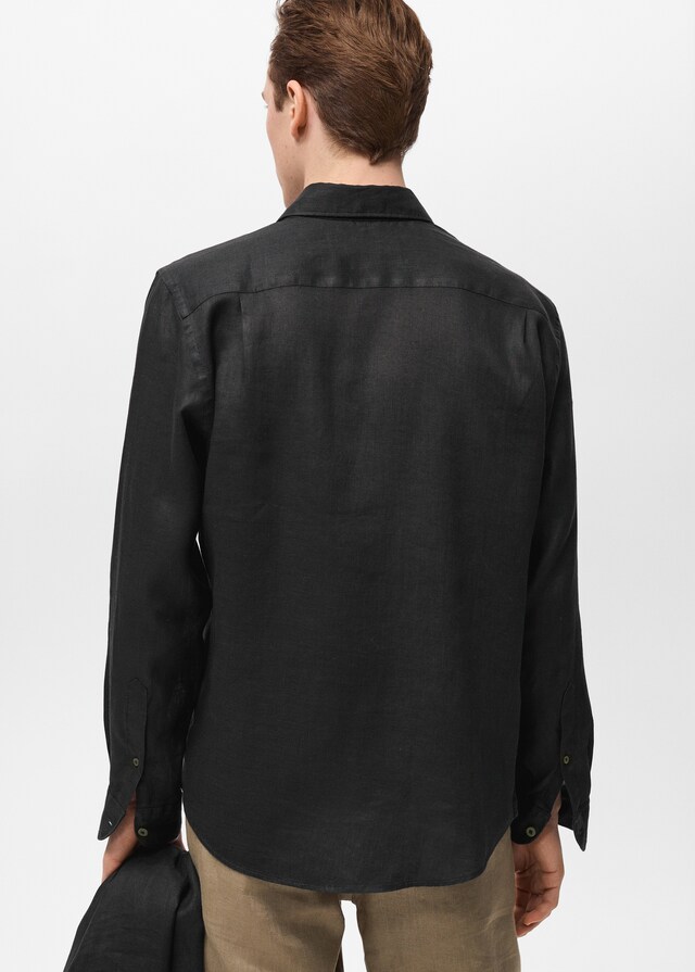 Mango Camisa 100% Lino Regular Fit