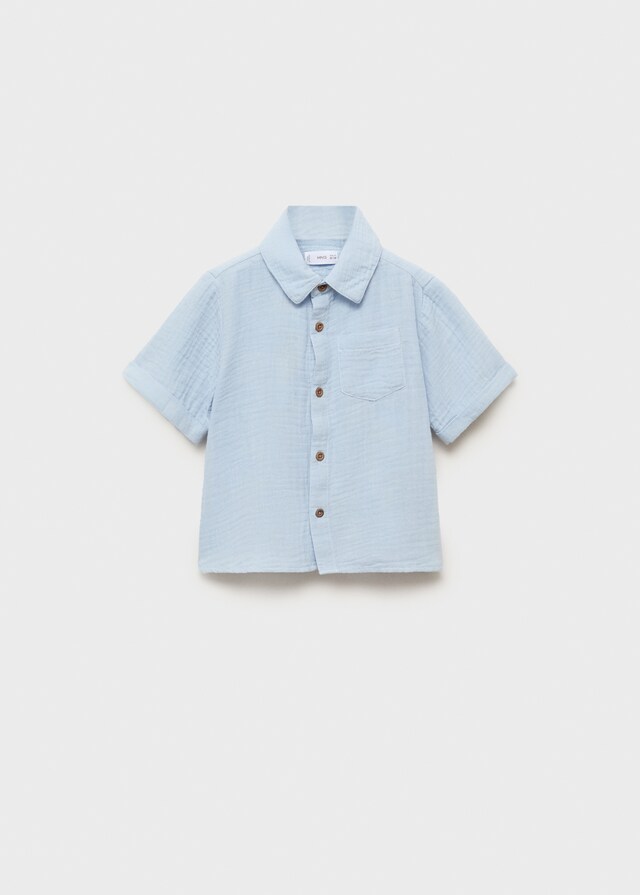 Mango Camisa Algodón Bambula