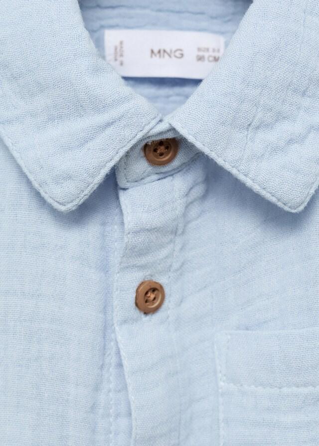 Mango Camisa Algodón Bambula