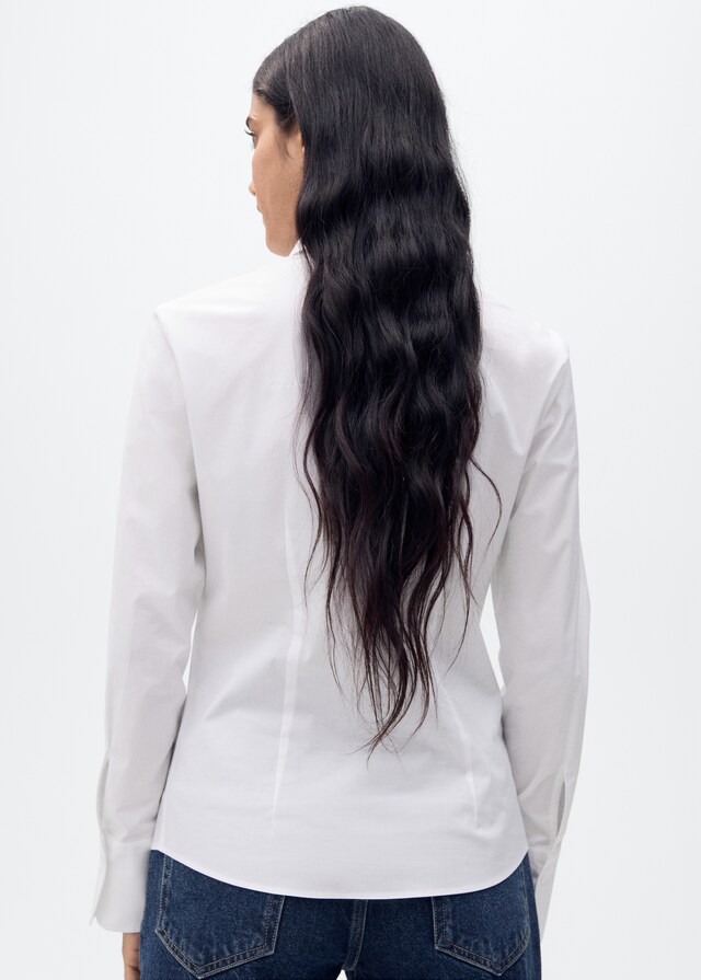 Mango Camisa Algodón Entallada