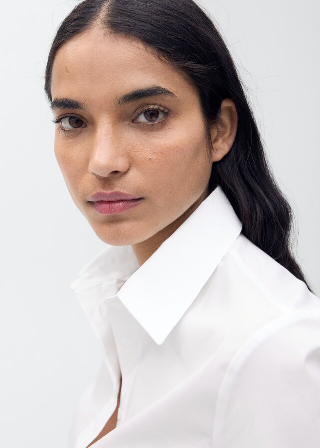 Mango Camisa Algodón Entallada