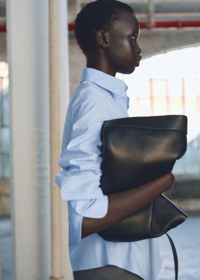 Mango Camisa Algodón Entallada