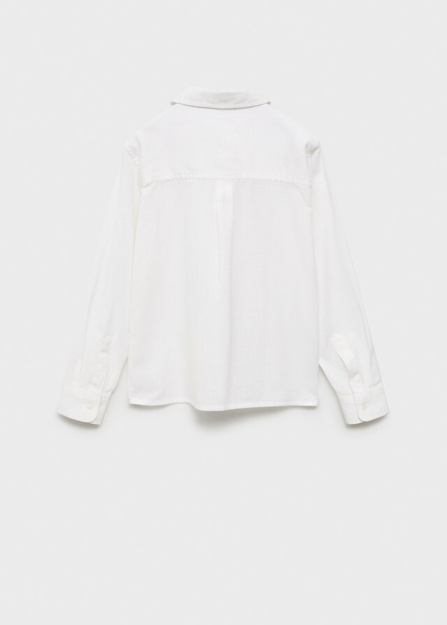 Mango Camisa Algodón Y Lino