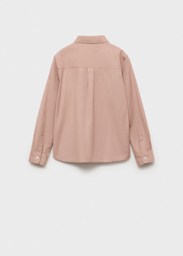 Mango Camisa Algodón Y Lino