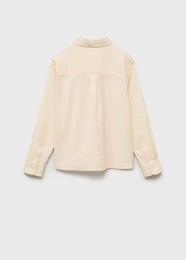 Mango Camisa Algodón Y Lino