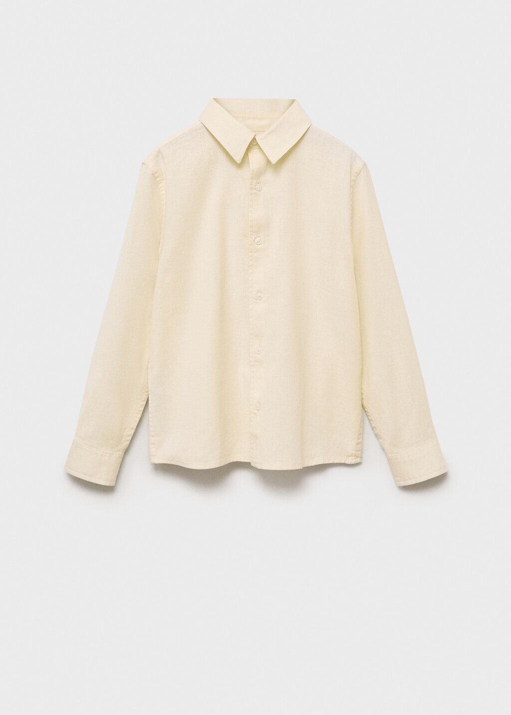 Mango Camisa algodón y lino